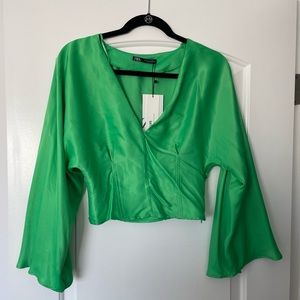 Green Zara Top